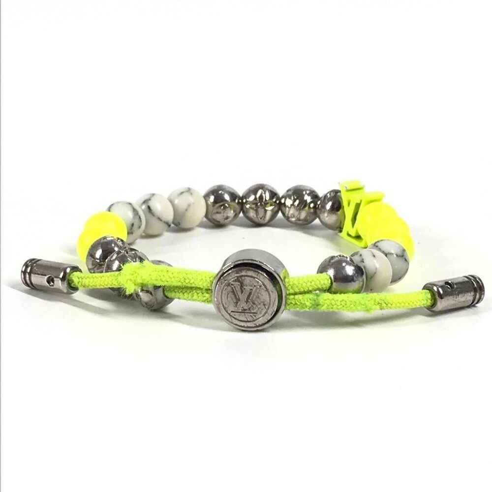 LOUIS VUITTON M00510 Bracelet Monogram Beaded Bangle Metal yellow - Picture 4 of 11